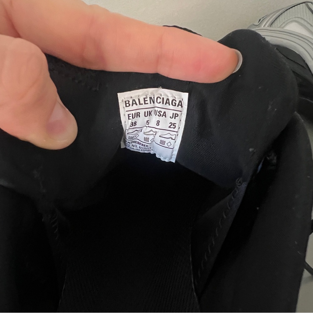 Balenciaga Tyrex black silver square toe sneakers - Picture 11 of 16